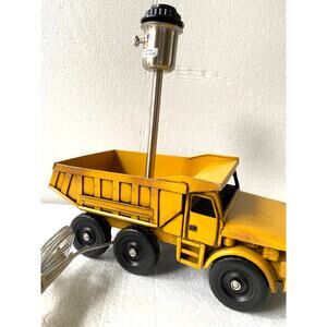 Pottery Barn Kids Yellow Metal Construction Dump Truck Lamp